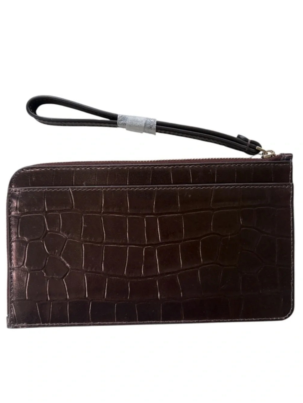 NWT Kate Spade Leather Medium Zipper Wristlet Bronze Retail $159.00